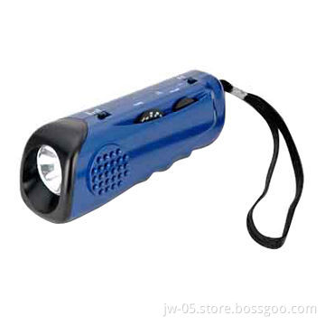 Flashlight with Siren Alarm and AM/FM Radio
